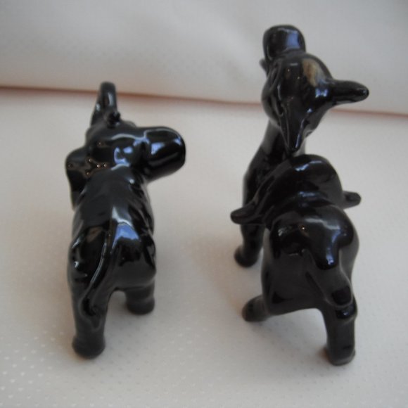 Vintage Brown Pottery Ceramic Elephant & Donkey Figurine Lot of 2 - Picture 6 of 10